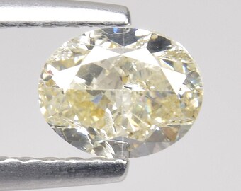 1.00cts Gray Yellow Oval Natural Loose Diamond "SEE VIDEO"