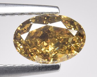 1.00cts Yellowish Brown Oval Natural Loose Diamond "SEE VIDEO"