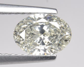 1.01cts Gray White Oval Natural Loose Diamond "SEE VIDEO"