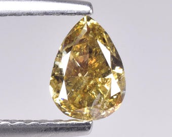0.64cts Champagne Pear Natural Loose Diamond "SEE VIDEO"