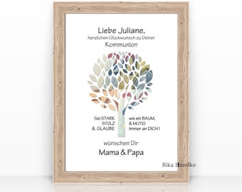 Money gift card for youth consecration, congratulations communion, confirmation, youth consecration gift, give money, gift idea