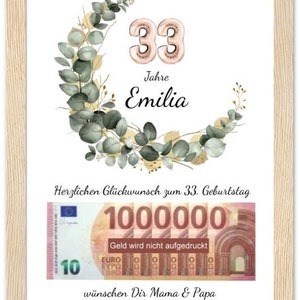 Carte-cadeau d'anniversaire personnalisée I Carte de félicitations pour votre premier million I Joyeux anniversaire I PDF