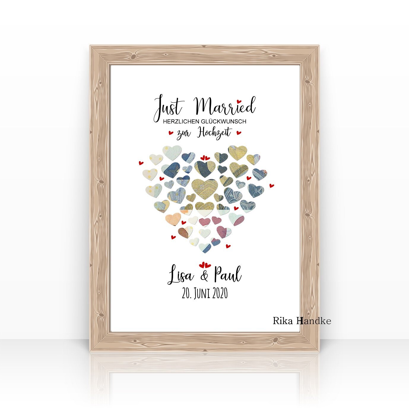 Wedding gift -Money gift wedding - heart-heart - personalized gift wi…