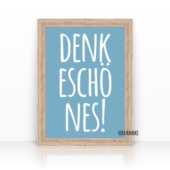 Zeitraum Denk Schönes Motivation Poster Spruch Zeit Raum Kunstdruck Geschenk Wandbild Druck