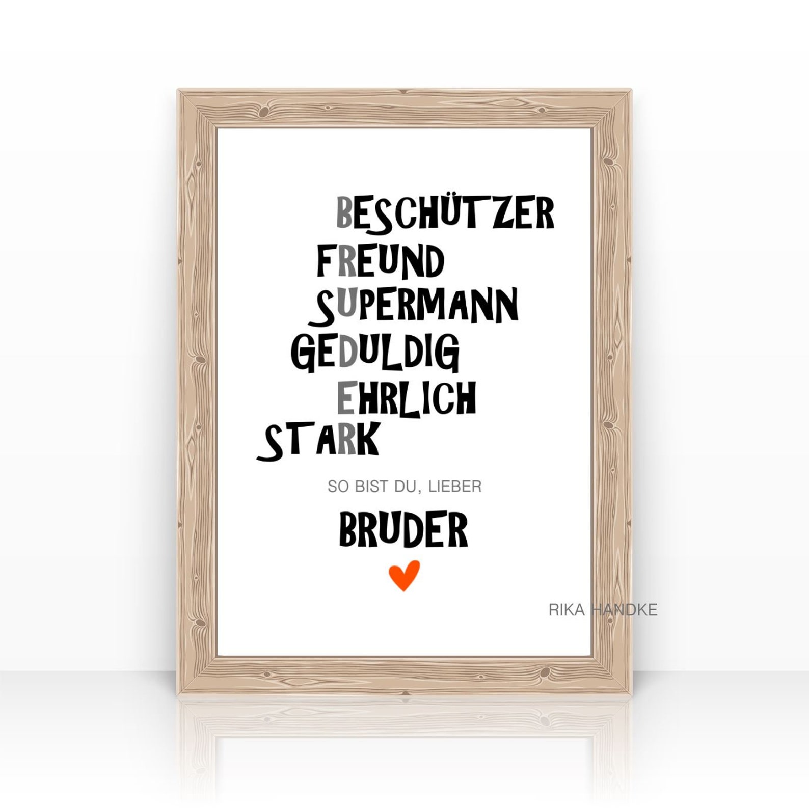 Hier Oben Fühl Ich Mich Frei Bruder Zitat Kunstdruck Spruch bester BRUDER Geschenk Sprüche | Etsy
