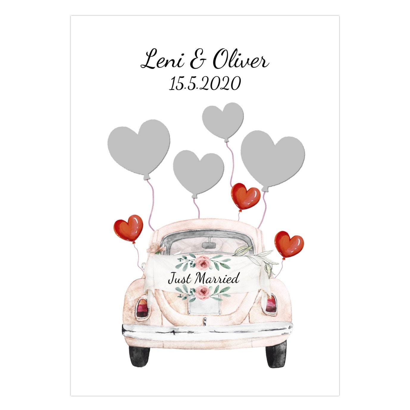 Just Married Kranz - Personalisierte Geschenke