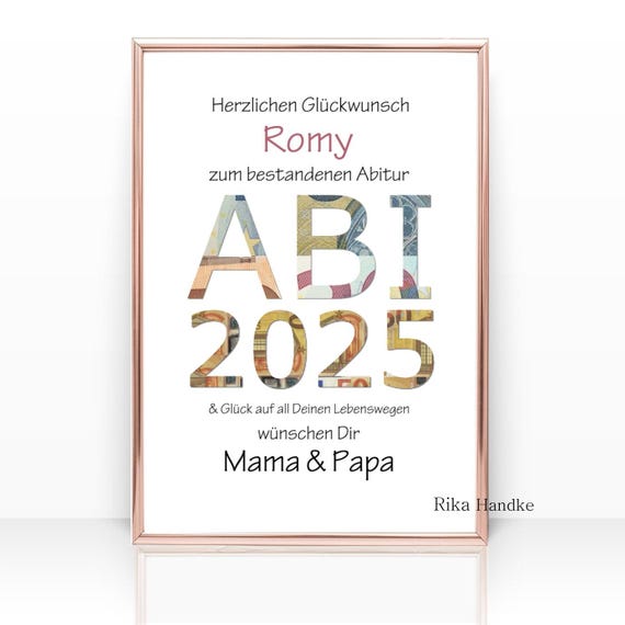 Abschlussgeschenk Abitur 2025, Geldgeschenk Karte Abi Geschenk, Abitur Glückwünsche Abi, Geld Geschenk, Geld verschenken, A4 Poster