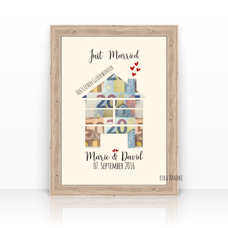 Geldgeschenk zur Hochzeit Haus Hochzeitsgeschenk Geld Etsy