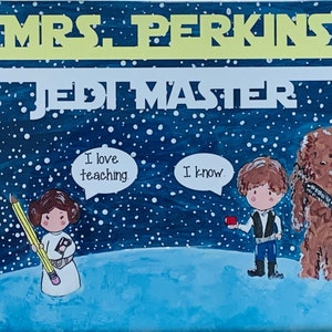 starry, starry art Personalized Teacher Sign