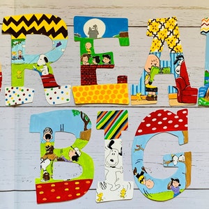 Oh Peanuts! DREAM BIG Wall Letters DIGITAL download