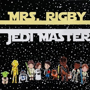starry, starry art Personalized Teacher Sign