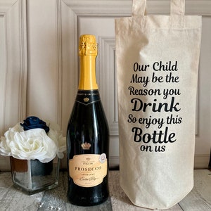 Teachers Gift Thank You. Bottle Bag. Wine. Gin. Champagne.  Whiskey.  Prosecco, Christmas, Stocking Filler