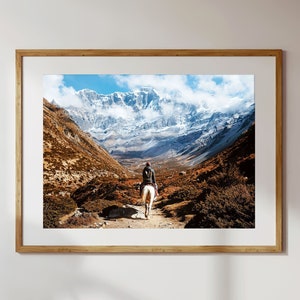 CHULU NEPAL - Print, Framed, Canvas - Annapurna Circuit Mountain Landscape Nature Photo - Original Wall Art, Home Decor, Travel Gift