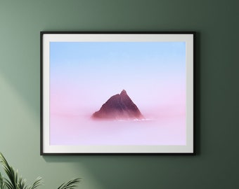 SKELLIG ISLAND DREAM - Print, Framed, Canvas - Ireland Wild Atlantic Way Kerry Landscape Photo - Original Wall Art, Pink Home Decor, Gift
