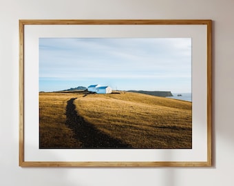 Iceland Cabin Landscape Print - Fine Art Original Nature Photography, Framed Unframed or Canvas - Icelandic Home Decor - New House Gift