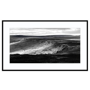 Peak District Print Stanage Edge Panoramic Black and White Landscape Photography Climbing Outdoor Sheffield Wall Art Derbyshire Framed image 2