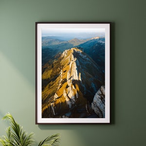 APPENZELL - Print, Framed, Canvas - Switzerland Appenzeller Mountain Aerial Landscape Nature Photo - Original Wall Art, Home Decor, Gift