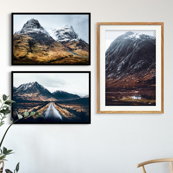 Landscape Wall Art - Set of 3 Prints - Gallery Art Wall - Choose Any Prints From My Store - Scottish Landscape, Peak District, Iceland