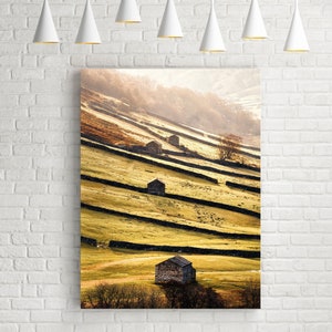 YORKSHIRE DALES PRINT - Landscape Photograph of Swaledale at Sunrise - Printed Unfamed, Framed or on Canvas - Original Wall Art from uk