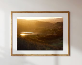 RIVELIN VALLEY SUNSET - Print, Framed, Canvas - Original Sheffield Landscape Nature Photo, Home Decor, Wall Art, Gift