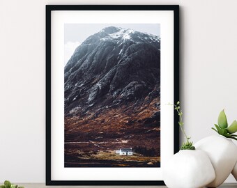 Mountain Scotland Father gift giclee print canvas blue wall art Loch na Keal Mull art Wanderlust gift Ben More Mull travel gift