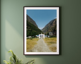 GATE TO TAL - Print, Framed, Canvas - Tal Nepal Annapurna Circuit Landscape Nature Photo - Original Wall Art, Home Decor, Gifts