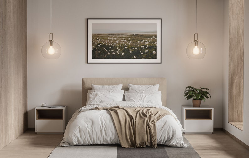 Cotton Grass Nature Photography Print: Calming Farmhouse Wall Art image 8