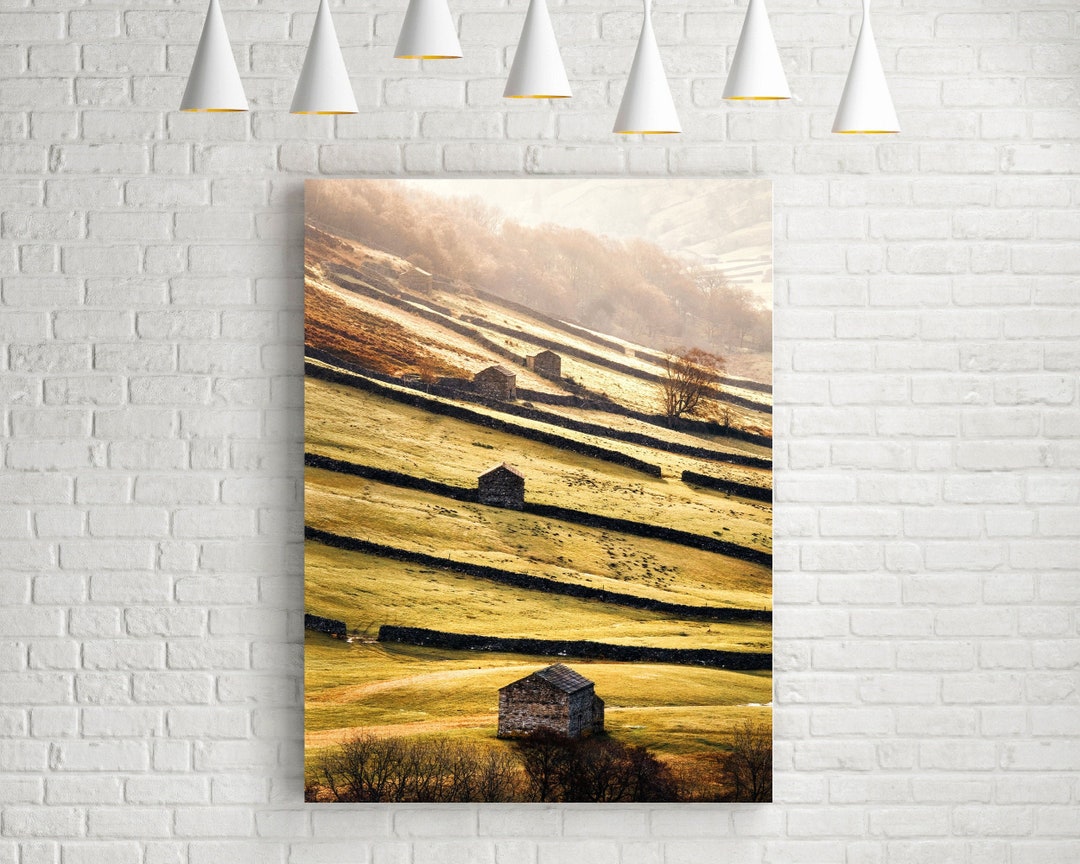 Art mural sur toile Yorkshire Dales Rolling Hills par Melody Maison