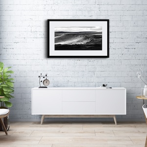 Peak District Print Stanage Edge Panoramic Black and White Landscape Photography Climbing Outdoor Sheffield Wall Art Derbyshire Framed image 7
