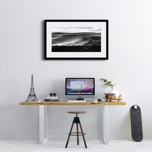 Peak District Print Stanage Edge Panoramic Black and White Landscape Photography Climbing Outdoor Sheffield Wall Art Derbyshire Framed image 6