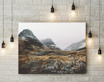 Scotland Print Lone Tree in Glencoe Mountain Art Landscape Photo Highlands Outdoors Fort William Scottish Wall Art Danscape UK