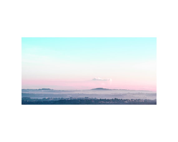Northumberland Coast Sunrise Panoramic Canvas Print Framed Wall Art Picture