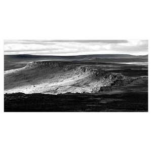 Peak District Print Stanage Edge Panoramic Black and White Landscape Photography Climbing Outdoor Sheffield Wall Art Derbyshire Framed image 5