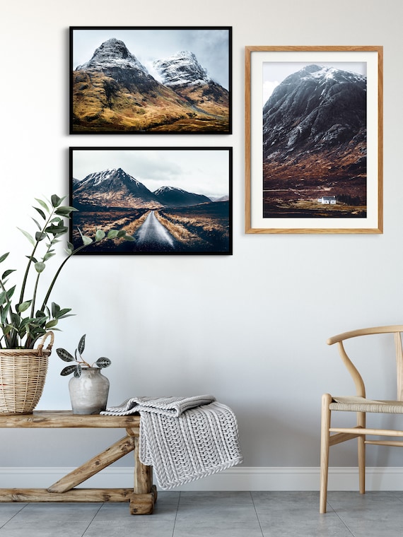 Landscape Wall Art Set of 3 Prints Gallery Art Wall Choose Any Prints From My Store Scottish Landscape Peak District Iceland