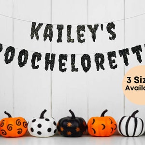 Boochelorette Glitter Banner - Bachelorette Party Decorations, Halloween Bachelorette, Personalized Banner, Here for the Boos