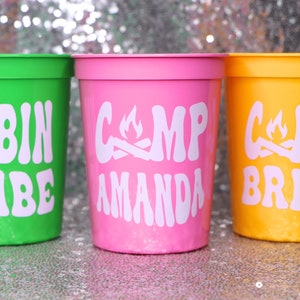 CAMP BACH Bachelorette Party Cups | Last Trail Before the Veil, Flannel Fling Before the Ring, Hiking Winter Bachelorette, Cabin Bride Tribe