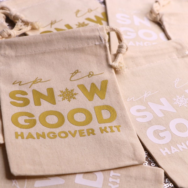 Winter Bachelorette Hangover Kit | Up to Snow Good, Snow in Love, Flannel Fling, Mountains Bash, Snow themed bachelorette, Winter Wonderland