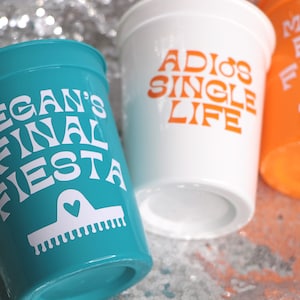 ADIOS SINGLE LIFE Final Fiesta Cup for Bride’s Final Fiesta Bachelorette Party | Let’s Get Smashed Bash, Mexico Fiesta Bach Decor