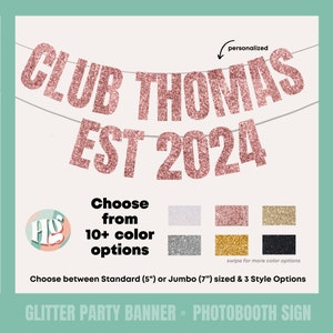 CLUB BACH PERSONALIZED Banner for Country Club Bachelorette Party | Martinis Before Martrimony, Est 2024, Club Bachelorette