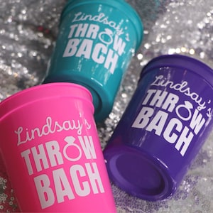 Y2K THROWBACH Bachelorette Party Cups Custom | Decades Bachelorette Party Favors, Bach to the 00s, Millennial Bachelorette Decor, 90s Party
