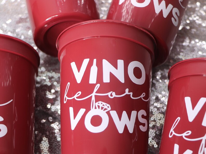 VINO BEFORE VOWS Cups for Vineyard Winery Wine Bachelorette Party | Napa Valley Girls Trip image 10