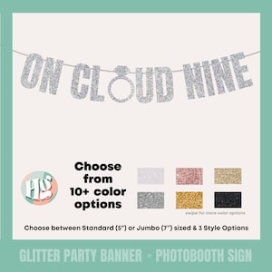 ON CLOUD 9 BANNER for Heavenly Bachelorette, Lets Get Lit Bachelorette, Heaven Clouds Bachelorette Party, Cloud 9