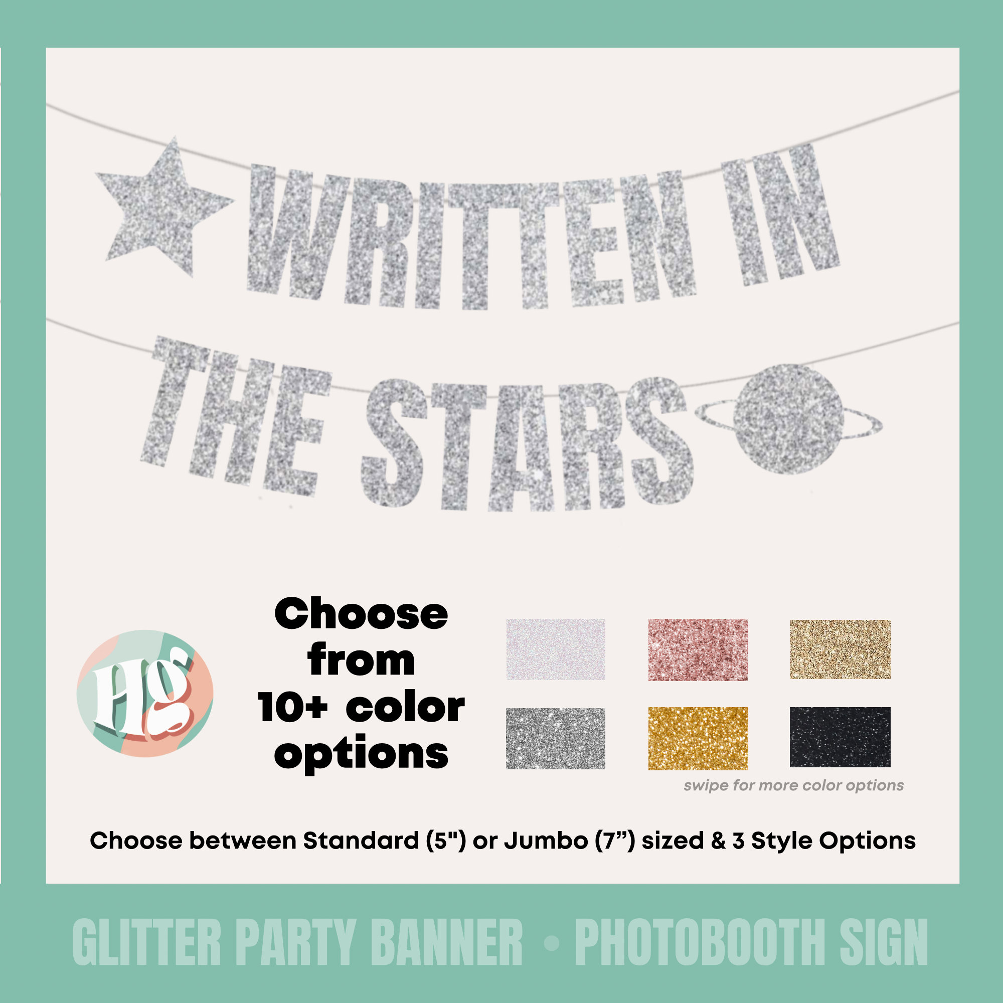 Written in the Stars Galactic Bash Outer Space Bachelorette Glitter Banner - Space Cowgirl, Outerspace bachelorette, Astrology Bach, Cosmic