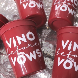 VINO BEFORE VOWS Cups for Vineyard Winery Wine Bachelorette Party | Napa Valley Girls Trip image 4