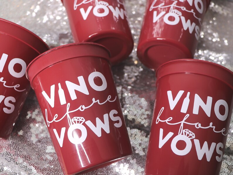 VINO BEFORE VOWS Cups for Vineyard Winery Wine Bachelorette Party | Napa Valley Girls Trip image 4