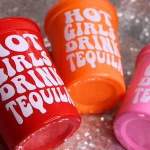 DRINK TEQUILA Cups for Margs Before Matrimony Bachelorette Party | Hot Girls Drink Tequila, Margs All Day