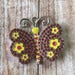 Butterfly Pink and Yellow Rhinestone Chunky necklace pendant , Chunky bubblegum Charm , Chunky pendants , Chunky charms , 40mmx35mm