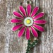 Hot Pink Flower Chunky necklace Pendant , Chunky bubblegum Charm 50mmx36mm