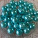 20mm Chunky Beads , Turquoise **Snowflake** Print Pearl Chunky Bubblegum Beads , 10pc bead set , Wholesale beads , Gumball beads