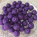 20mm Chunky Beads , Dark Purple Rhinestone Chunky Bubblegum Beads , 10pc bead set , Wholesale beads , Gumball beads
